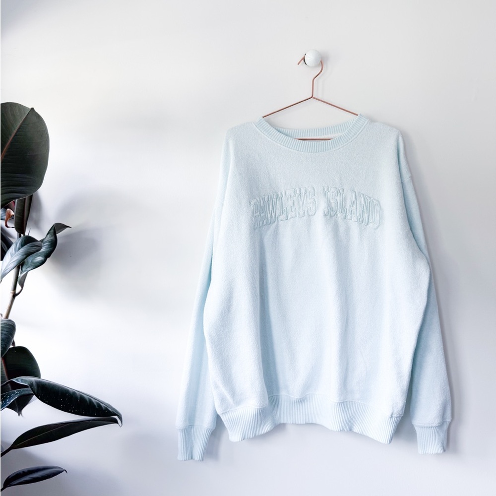 Pawley’s Island Blue Crew Neck Sweater Soft Cotton Blend